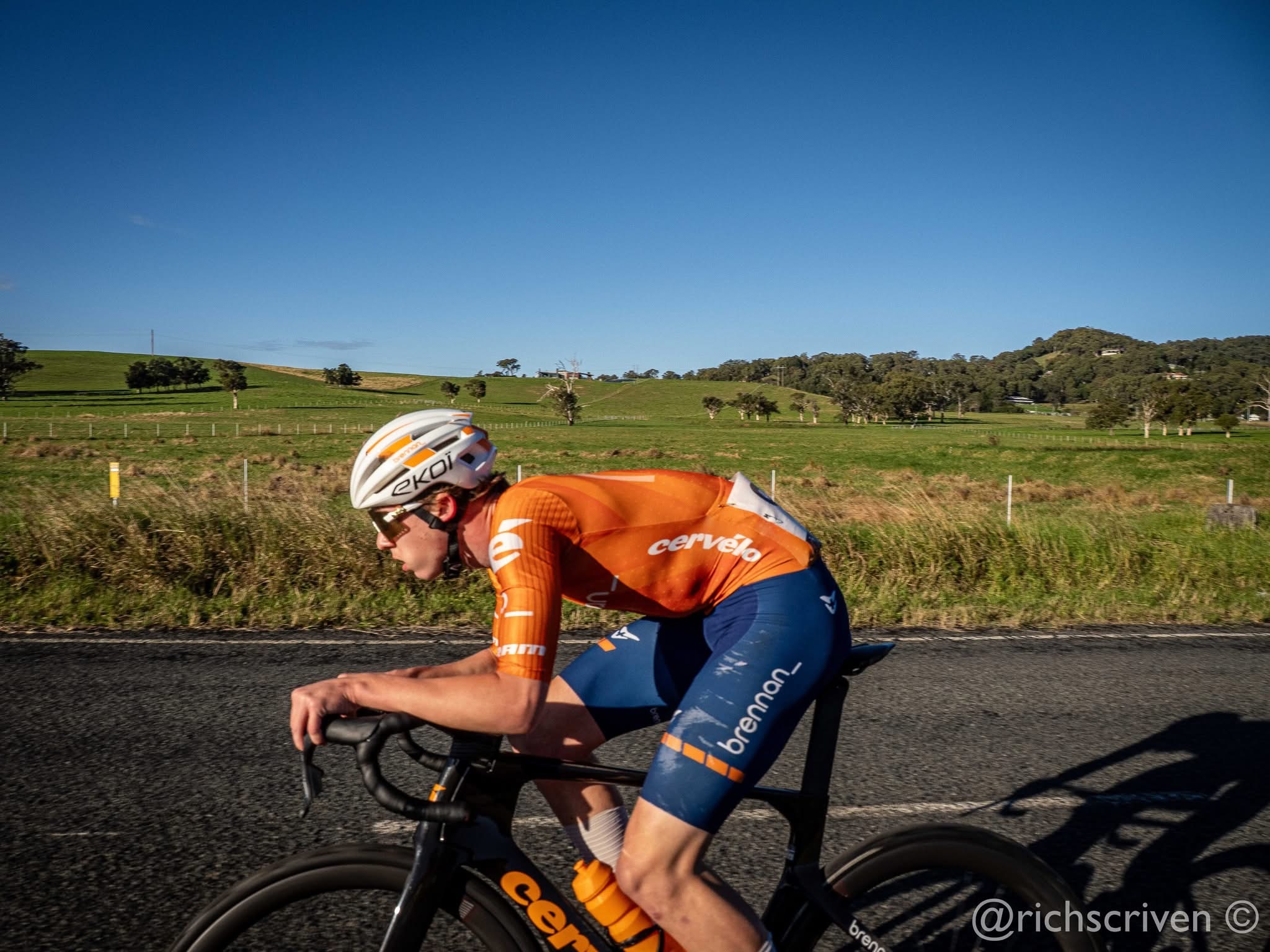 Cyclist on road